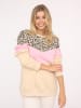 Zwillingsherz Sweatshirt "Konny" in Beige/ Rosa/ Schwarz