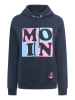 Zwillingsherz Hoodie "Print Moin" in Dunkelblau