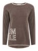 Zwillingsherz Pullover "Smile" in Braun