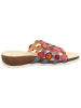 Think! Leren slippers blauw/meerkleurig