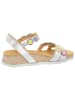 Think! Leren sandalen zilverkleurig/meerkleurig