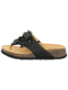 Think! Leren teenslippers zwart