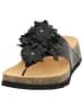 Think! Leren teenslippers zwart