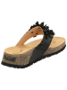 Think! Leren teenslippers zwart