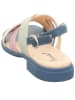 Think! Leren sandalen blauw/lichtroze/wit