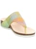 Think! Leren teenslippers groen/meerkleurig
