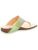 Think! Leren teenslippers groen/meerkleurig