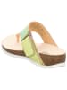 Think! Leren teenslippers groen/meerkleurig