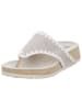 Think! Leren teenslippers grijs