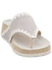 Think! Leren teenslippers grijs