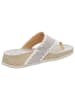 Think! Leren teenslippers grijs