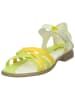 Think! Leder-Sandalen in Grün/ Gelb