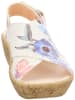 Think! Leder-Sandalen in Creme