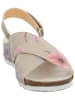 Think! Leder-Sandalen in Khaki