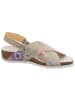 Think! Leder-Sandalen in Khaki