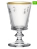 La Rochère France 6-delige set: wijnglazen "Abeille" transparant/goudkleurig - 240 ml