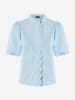 Mexx Bluse in Hellblau/ Weiß