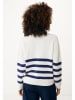 Mexx Pullover in Weiß/ Dunkelblau