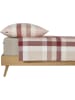 Schiesser Renforcé beddengoedset "Kris" beige/rood