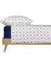 Schiesser Renforcé beddengoedset "Nola" wit/donkerblauw