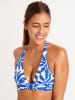 Livia Monte-Carlo Bikini-Oberteil "Pyla" in Blau/ Weiß