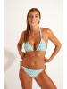 Livia Monte-Carlo Bikini-Oberteil "Camburi" in Türkis/ Weiß