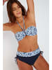 Livia Monte-Carlo Bikini-Hose "Hinoki" in Dunkelblau/ Blau/ Weiß