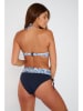 Livia Monte-Carlo Bikini-Hose "Hinoki" in Dunkelblau/ Blau/ Weiß
