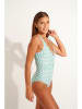 Livia Monte-Carlo Badpak "Camburi" turquoise/wit