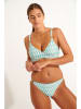 Livia Monte-Carlo Biustonosz bikini "Camburi" w kolorze turkusowo-białym