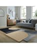 Flair Rugs Woll-Teppich "Lozenge" in Grau/ Beige/ Schwarz
