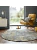 Flair Rugs Laagpolig tapijt "Wonderlust" grijs/mosterdgeel