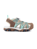mikk-line Enkelsandalen lichtbruin/beige/mintgroen