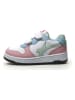 W6YZ Leder-Sneakers in Weiß/ Rosa/ Hellblau