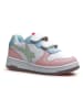 W6YZ Leder-Sneakers in Weiß/ Rosa/ Hellblau