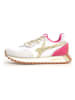 W6YZ Leder-Sneakers in Creme/ Pink