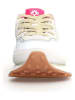 W6YZ Leder-Sneakers in Creme/ Pink
