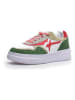 W6YZ Leder-Sneakers in Weiß/ Grün