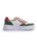 W6YZ Leder-Sneakers in Weiß/ Grün