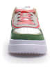 W6YZ Leder-Sneakers in Weiß/ Grün
