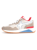 W6YZ Leder-Sneakers in Taupe/ Weiß