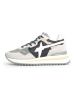 W6YZ Leder-Sneakers in Creme/ Türkis/ Silber