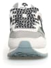 W6YZ Leder-Sneakers in Creme/ Türkis/ Silber
