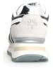 W6YZ Leder-Sneakers in Creme/ Türkis/ Silber