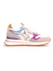 W6YZ Leder-Sneakers in Weiß/ Rosa