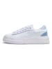W6YZ Leder-Sneakers in Weiß/ Hellblau