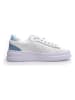W6YZ Leder-Sneakers in Weiß/ Hellblau