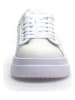 W6YZ Leder-Sneakers in Weiß/ Hellblau