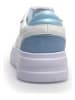 W6YZ Leder-Sneakers in Weiß/ Hellblau