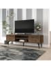 Evila TV-Regal "Brendon" in Braun - (B)160 x (H)48,2 x (T)39,6 cm